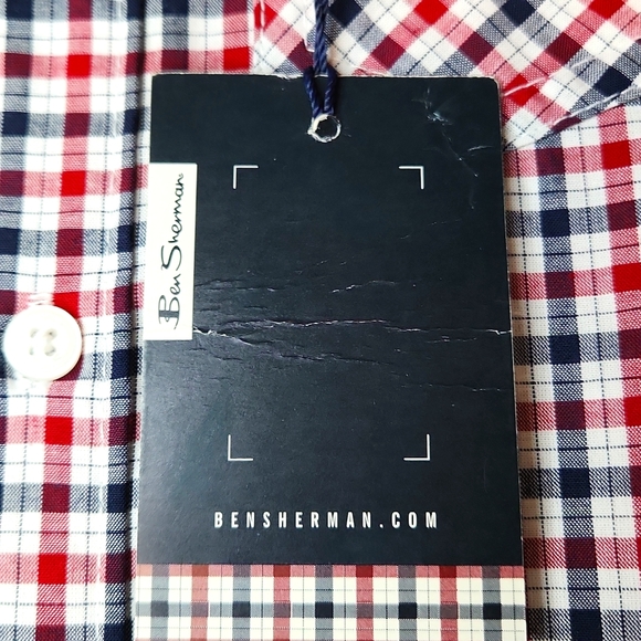 Ben Sherman Baby Boys' Red/Blue/White Short-Sleeve Button-Down Shirt, 24… - Picture 13 of 13